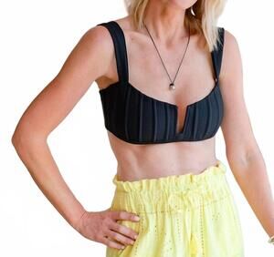 NEW PHIE COLLECTIVE shelley bathing suit top in black